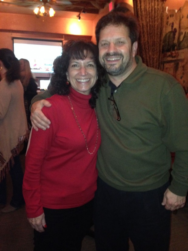 Joni Hoffman with Ciro Lampasas, owner of Ciro's Italian Grill.