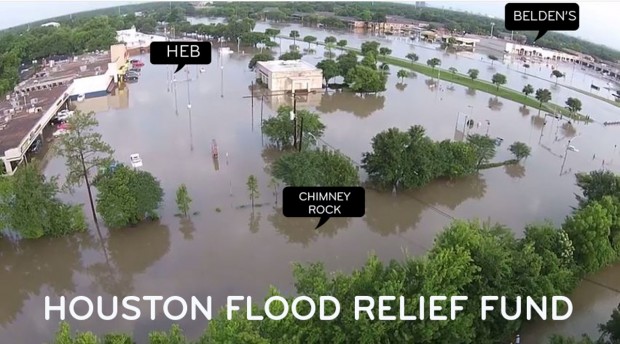 Meyerland has been one of the most severely affected areas by the flood. Photo courtesy of the Jewish Federation of Greater Houston.