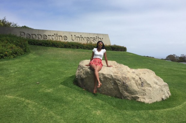 Sidney Phillips at Pepperdine University in sunny Malibu, California.