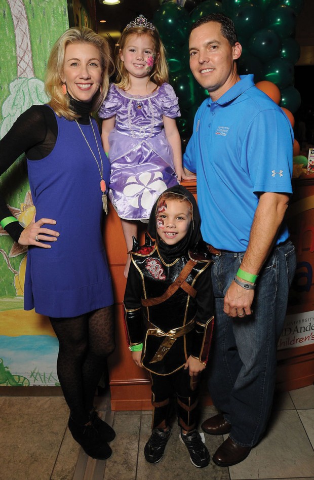 Cathy and David Herr, along with their little ghoul Lauren, 4, and boy Hudson, 6
