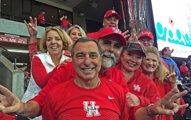 Cheering for the University of Houston Cheering for the University of Houston