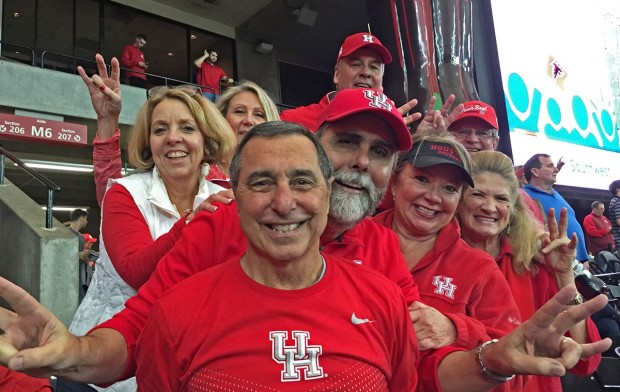 Cheering for the University of Houston