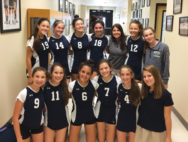 Emery/Weiner School eighth-grade blue volleyball team