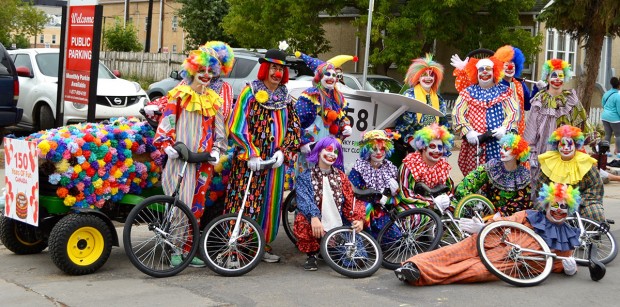 Clowns group shot