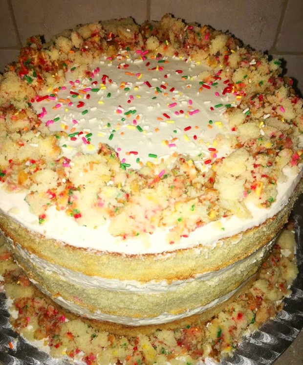 Layered Funfetti Cake made by Hailey Caress