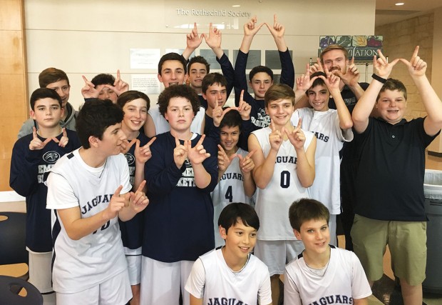 The Emery/Weiner School’s seventh-grade Blue basketball team