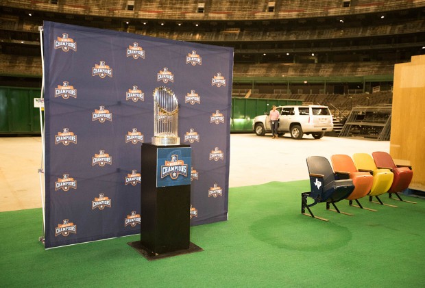 Houston Astros World Series trophy