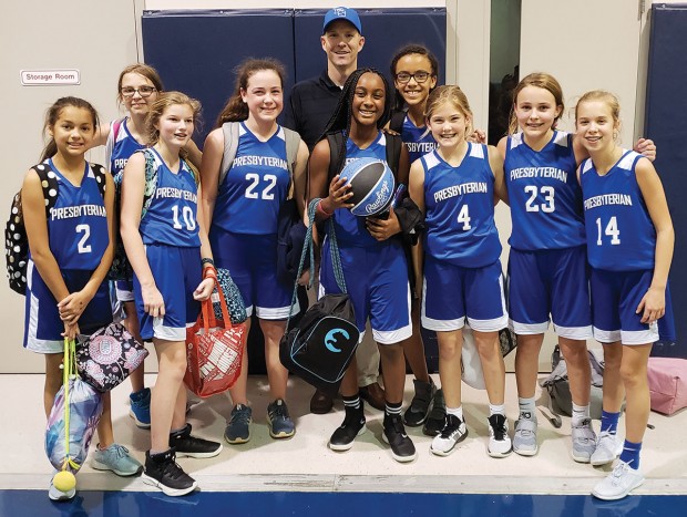 Presbyterian School of Houston’s sixth-grade girls basketball team