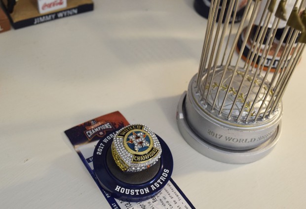 World series ring and trophy