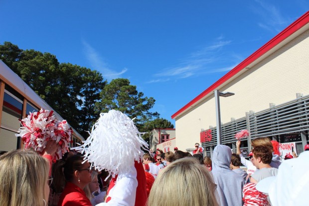 Cheering on the players