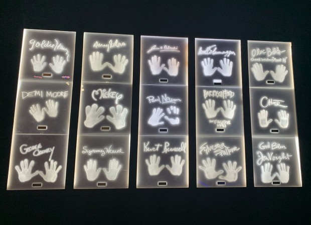 Handprints from Hollywood stars