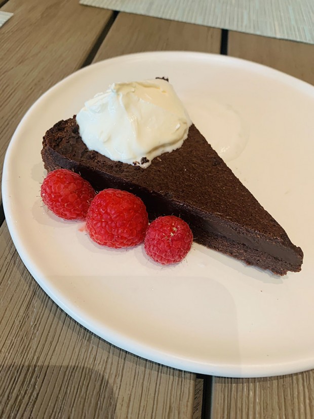 Belgian chocolate truffle tart