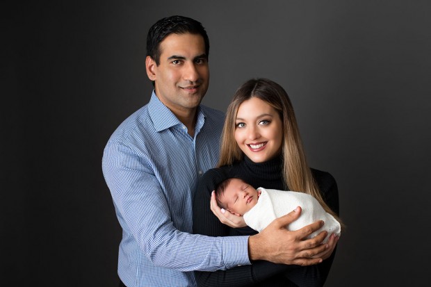 Mehrzad and Morgan Zarghouni with baby Julian Cameron
