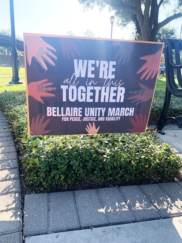 Unity March sign