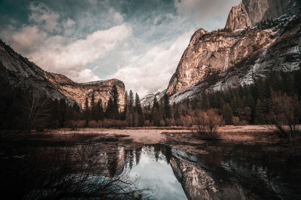 Lower Half Dome in Mirror Lake