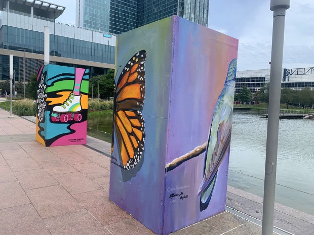 Discovery Green murals