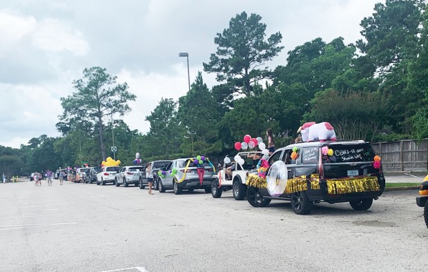 Cars lined up