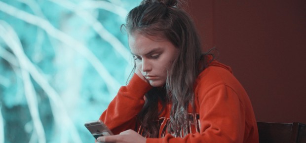 Teen on phone