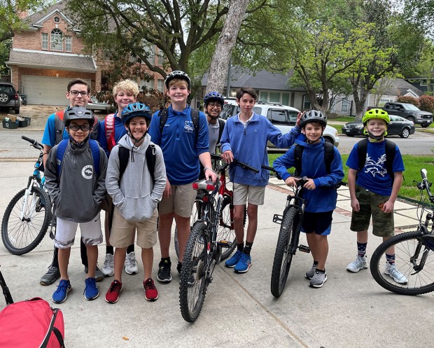 Boys with bikes