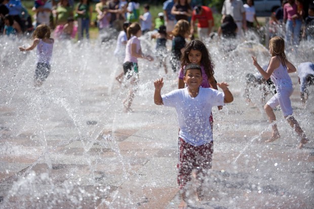 Discovery Green splashpad