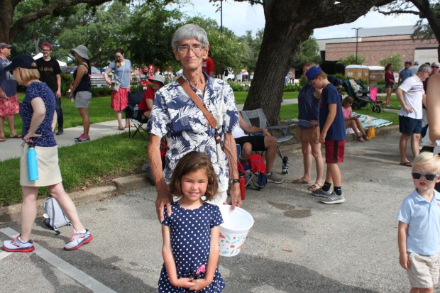 Grandfather and granddaughter