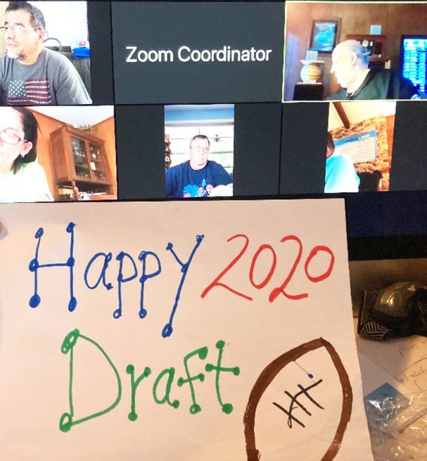 2020 draft via Zoom