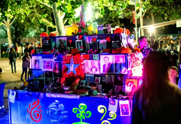 Community altar at Discovery Green Community altar at Discovery Green