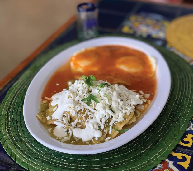 Classic huevos rancheros with chilaquiles