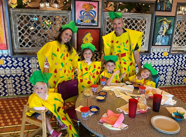 Family in taco costume