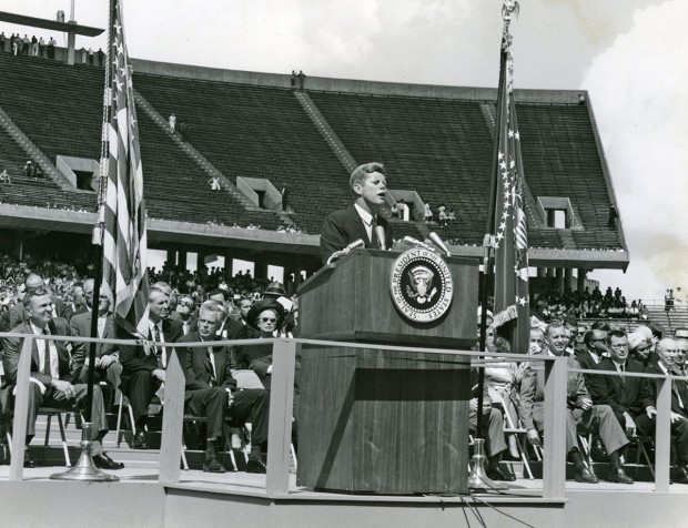 JFK at podium JFK at podium