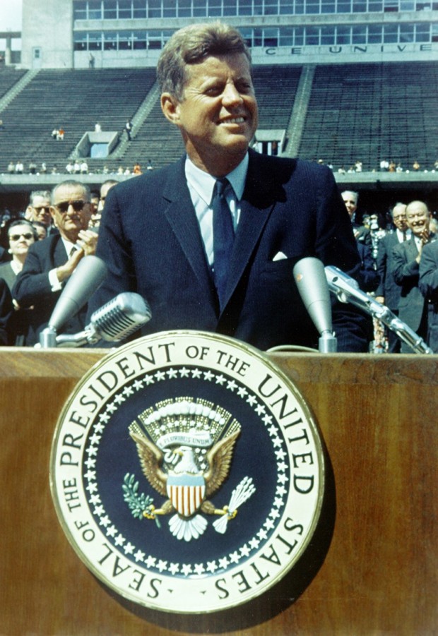 JFK at podium JFK at podium