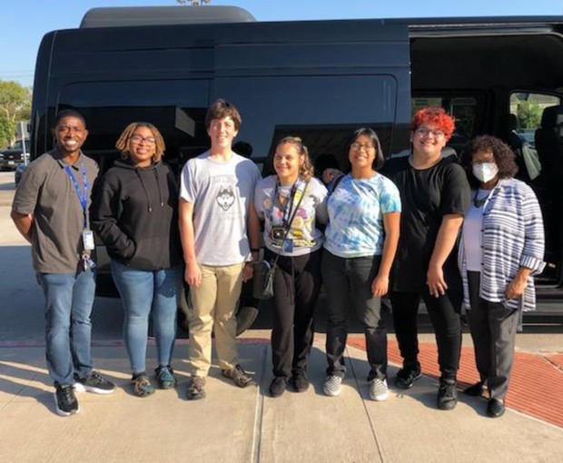 Students by van Students by van