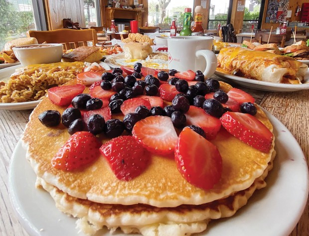 Texas-sized pancakes Texas-sized pancakes