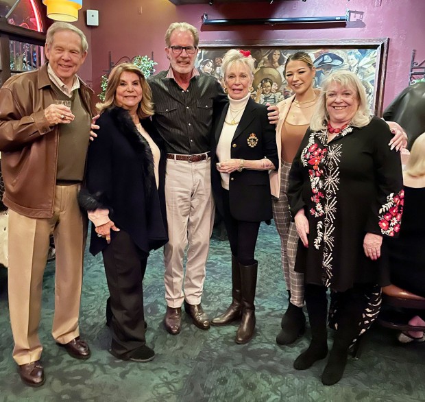 John Lakey, Joanne Naponic, Dick Bueltel, the birthday girl, Avery Fink, and Joanne Downes