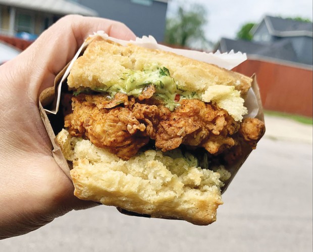 Fire Bird biscuit sandwich