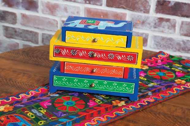 This colorful box from India