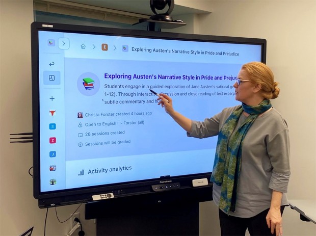 Teacher using AI tool Teacher using AI tool