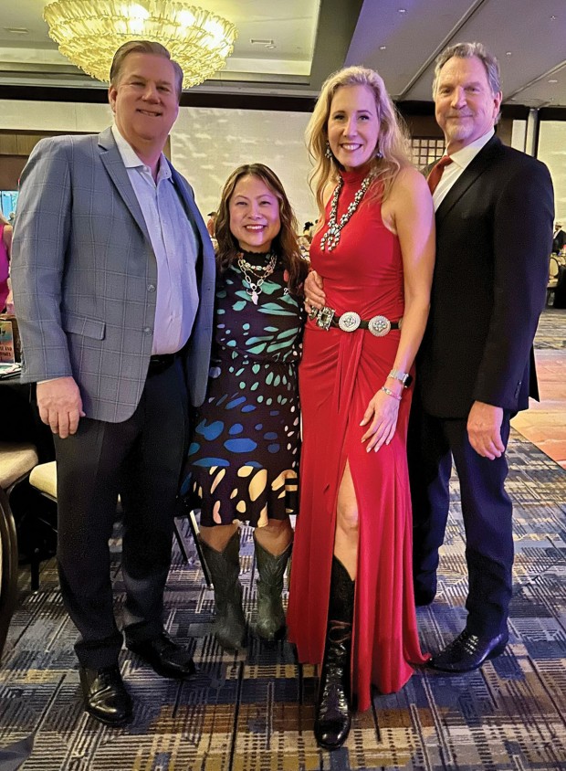 Paul and Margaret Pinkston, Michelle Verbois Wasaff, and George Crawford
