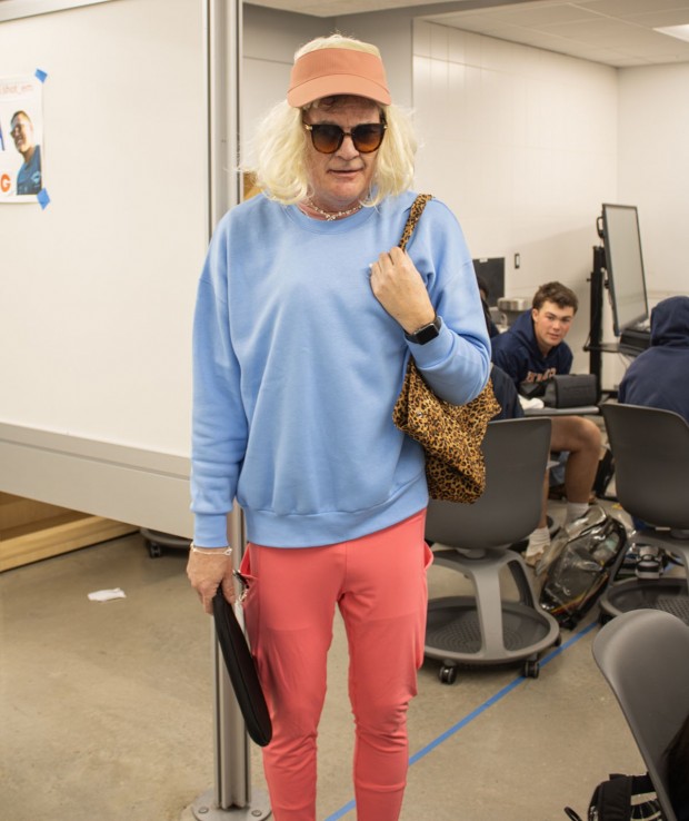 Lamar teacher in Karen costume