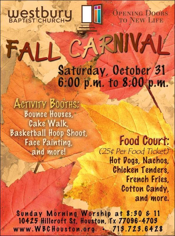 Westbury Baptist Church Fall Carnival