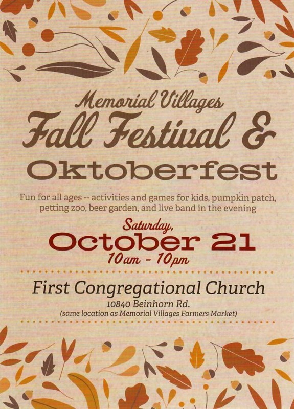 Memorial Villages Fall Festival and Oktoberfest