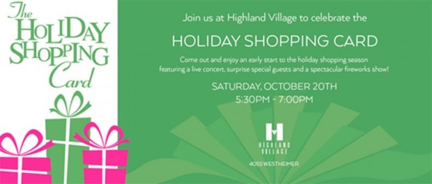 Highland Village 3rd Annual Holiday Shopping Card Celebration & Lighting