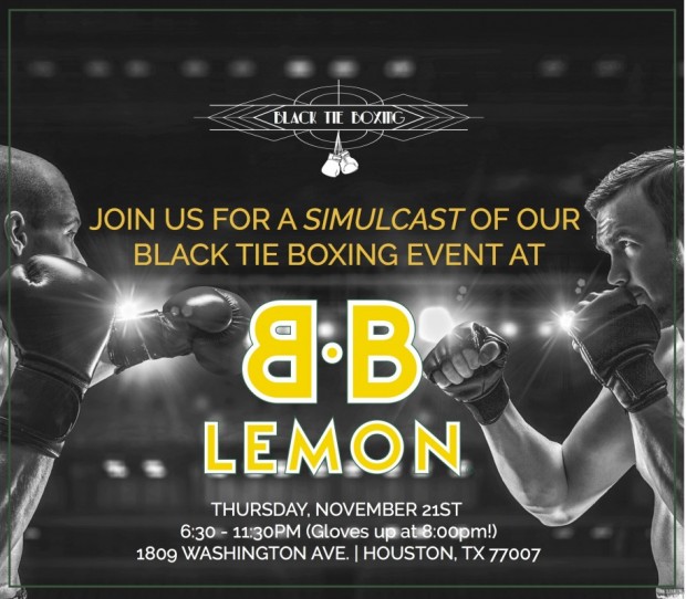 Black Tie Boxing simulcast at BB Lemon