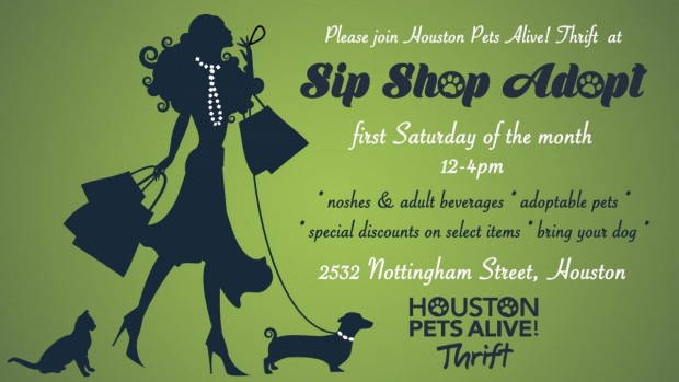 Sip Shop Adopt at Houston Pets Alive! Thrift