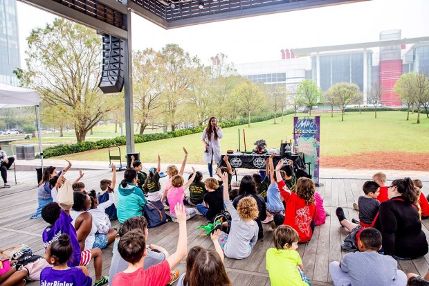 children at Discovery Green