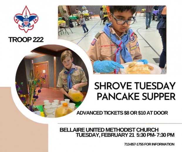 Troop 222 Shrove Tuesday Pancake Supper