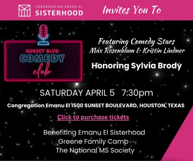 Congregation Emanu El Sisterhood's Sunset Blvd. Comedy Club