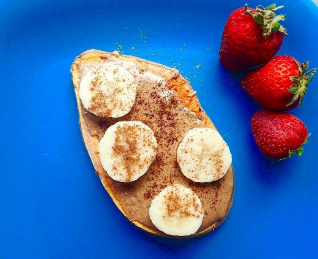 Sweet Potato PB and Banana Toast