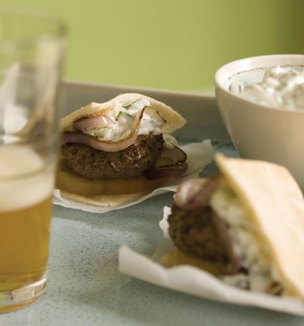 The Grilled Lamb Burger Pitas