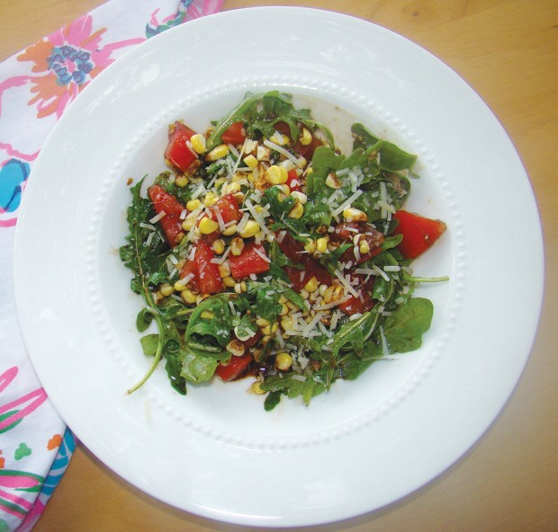 Arugula, Corn and Tomato Salad